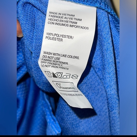 IZOD GOLF GRID POLO SHIRT BLUE COLOR SHORT SLEEVE NEBULAS BLUE SIZE EXTRA LARGE - Picture 12 of 14